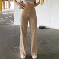 Damen Hohe Taille Schlaghose