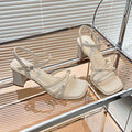 Damen Sandaletten mit eleganten Riemchen und Blockabsatz
