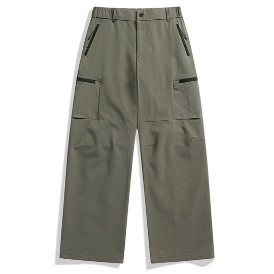 Herren weite Utility-Cargohose mit Reißverschluss‑Taschen und vorgeformten Knien Shop Nory