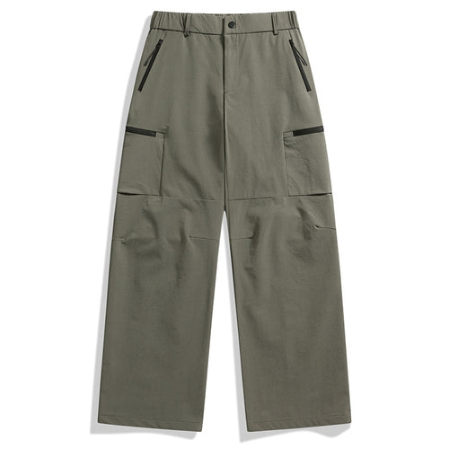 Herren weite Utility-Cargohose mit Reißverschluss‑Taschen und vorgeformten Knien Shop Nory