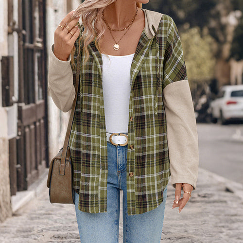 Damen Lässige Karierte Overshirt Shop Nory
