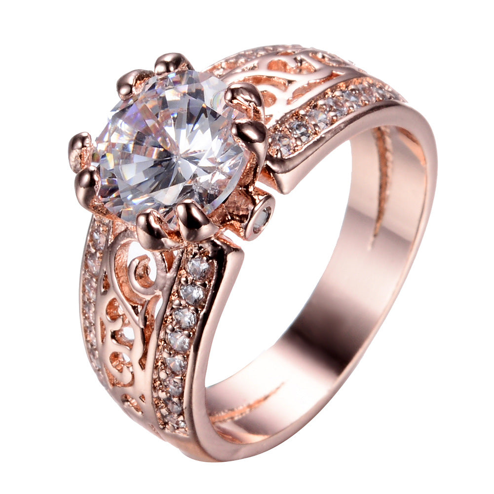 Damen Ring mit funkelndem Kristall und eleganter Verzierung Shop Nory