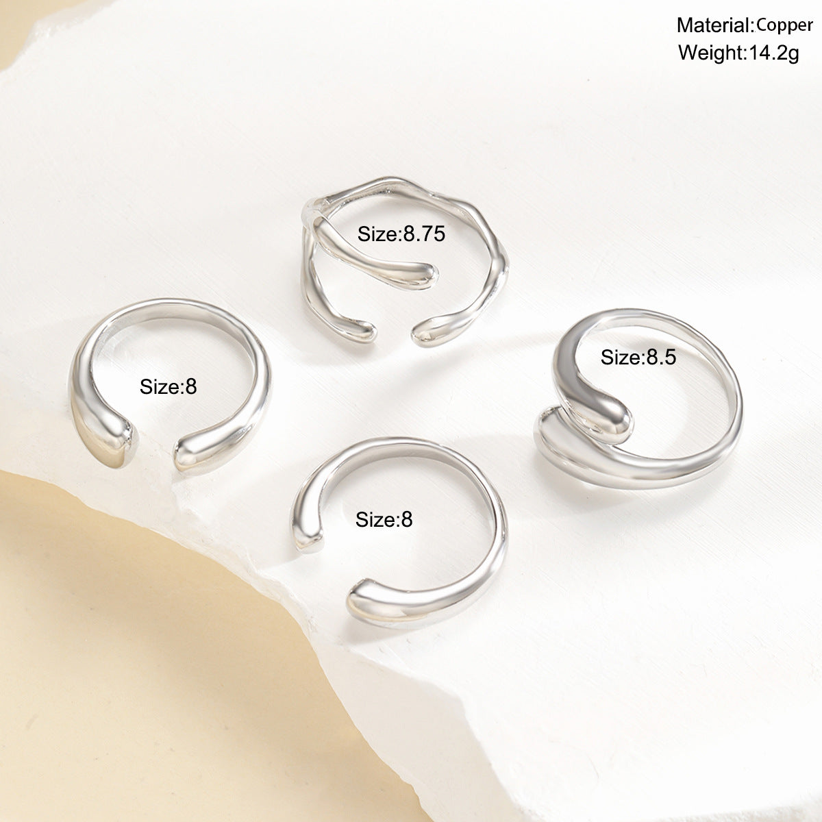 Damen Ring-Set mit einzigartigen skulpturalen Designs Shop Nory
