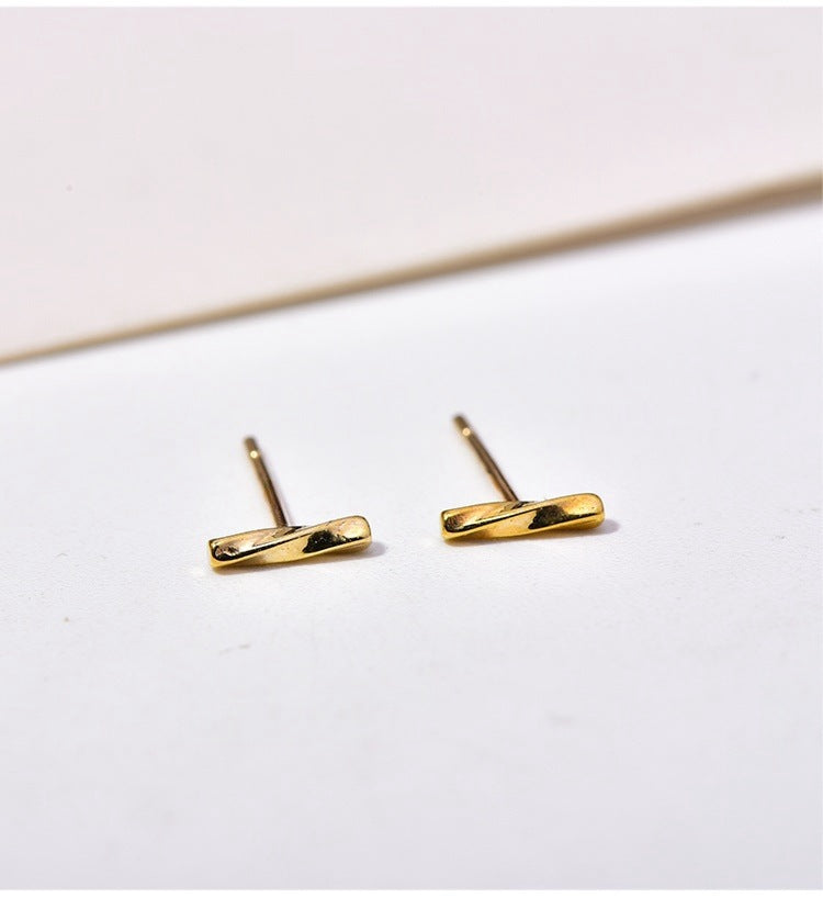 1 Paar 18K vergoldete 925 Sterling Silber 925 Sterling Silber Ohrringe geometrische Ohrstecker | Shop Nory