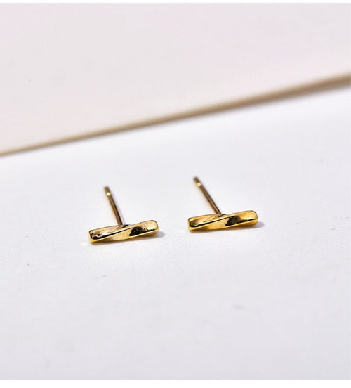 1 Paar 18K vergoldete 925 Sterling Silber 925 Sterling Silber Ohrringe geometrische Ohrstecker | Shop Nory