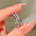 Damen Eleganter Knotenring mit funkelnden Zirkonia Shop Nory