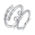 Damen Offener Ring mit kunstvollem Spiral- und Reliefdesign Shop Nory