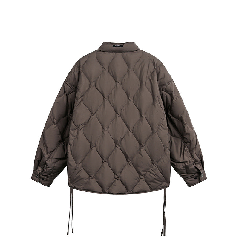 Herren Kurze gesteppte Oversize-Isolationsjacke mit Rautensteppung Shop Nory