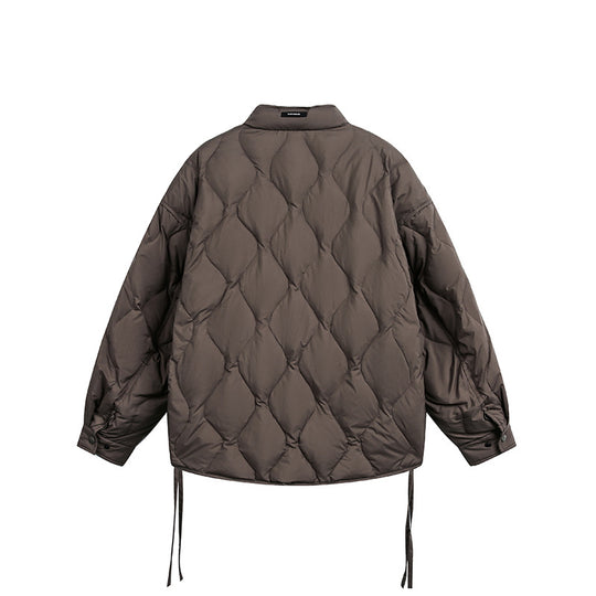 Herren Kurze gesteppte Oversize-Isolationsjacke mit Rautensteppung Shop Nory