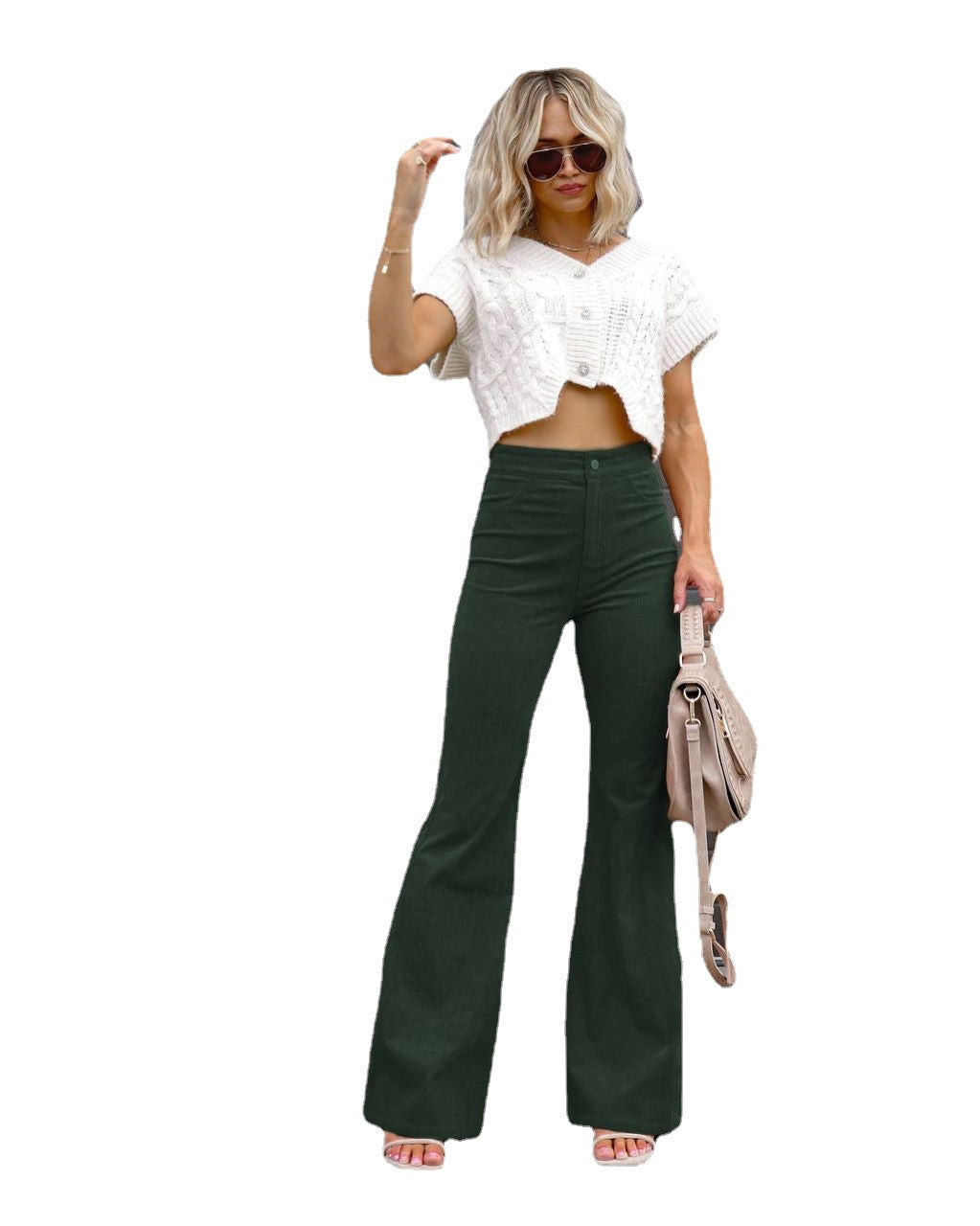 Damen Flared Jeans mit hohem Bund und tailliertem Schnitt