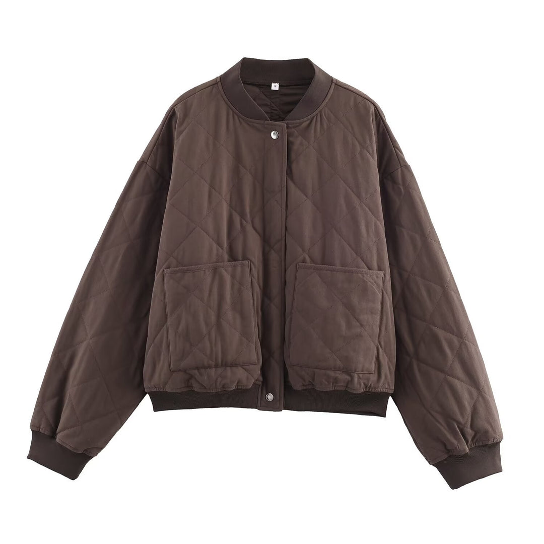 Damen Oversized Steppblouson mit Raglanärmeln und aufgesetzten Taschen Shop Nory