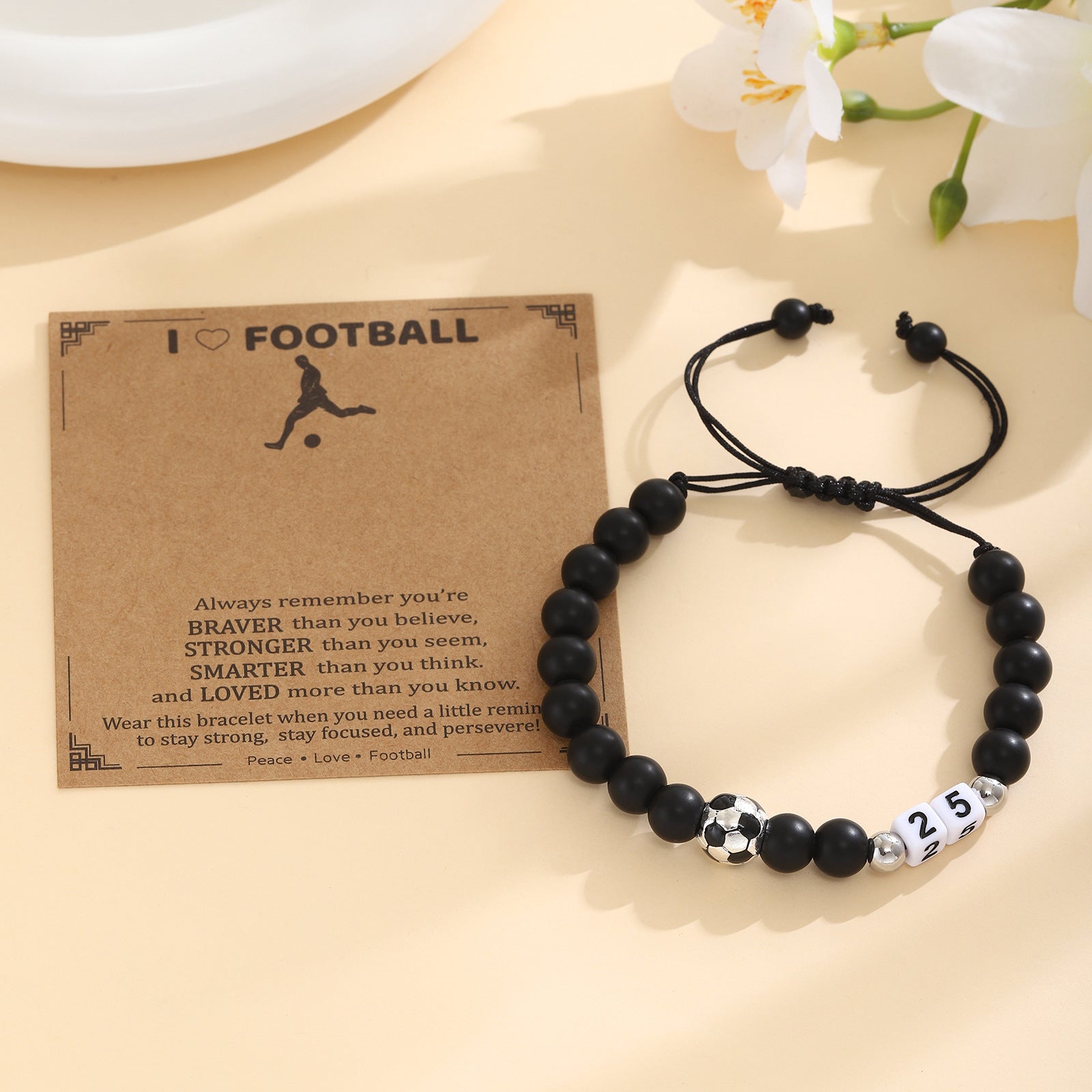 Damen Motivationsarmband mit Fußballdesign Shop Nory