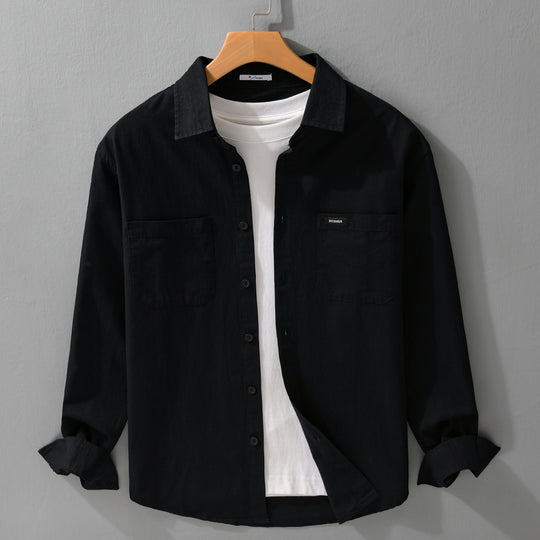 Herren Baumwoll-Overshirt im Hemdjackenstil mit aufgesetzten Brusttaschen und relaxed Fit Shop Nory