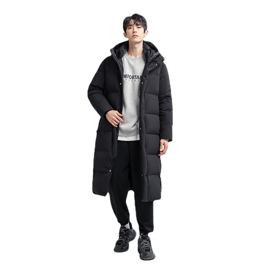 Herren Lange Steppjacke mit Kapuze Shop Nory 1787978142