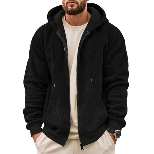 Herren Sportliche Kapuzenjacke mit atmungsaktivem Material und praktischem Reißverschluss