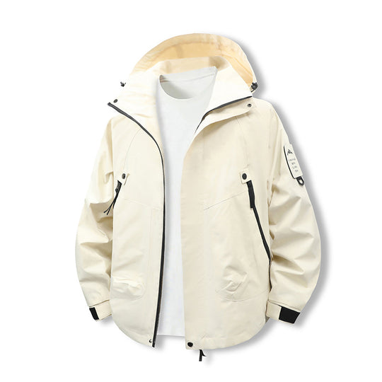 Herren Wind- und Wasserabweisende Softshell-Utilityjacke mit Kapuze Shop Nory