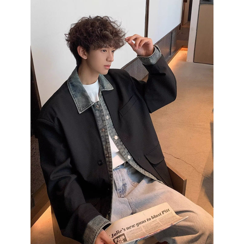 Herren Oversized Sakkojacke mit aufgesetzten Pattentaschen Shop Nory
