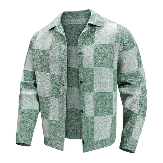 Damen Modische Karierte Strickjacke Shop Nory