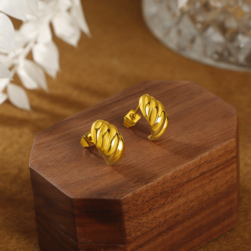 Damen modische Ohrstecker mit spiralförmigem Design Shop Nory