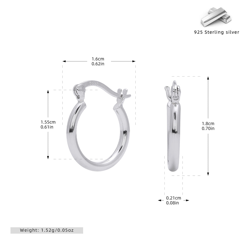 Damen Creolen aus 925 Sterling Silber mit elegantem, geschwungenem Design Shop Nory