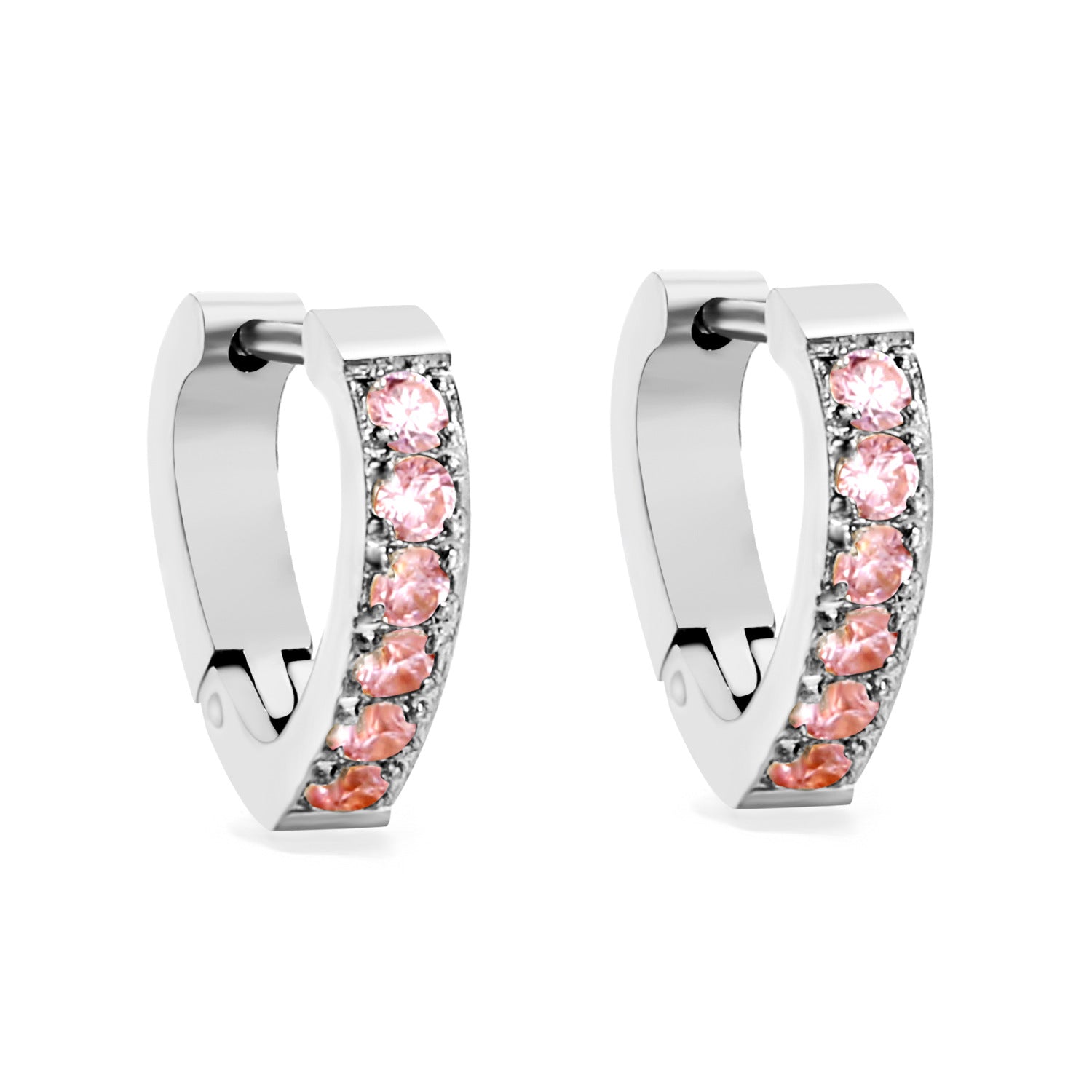 Damen Ohrstecker im Herzen-Design mit funkelnden Zirkonia Shop Nory
