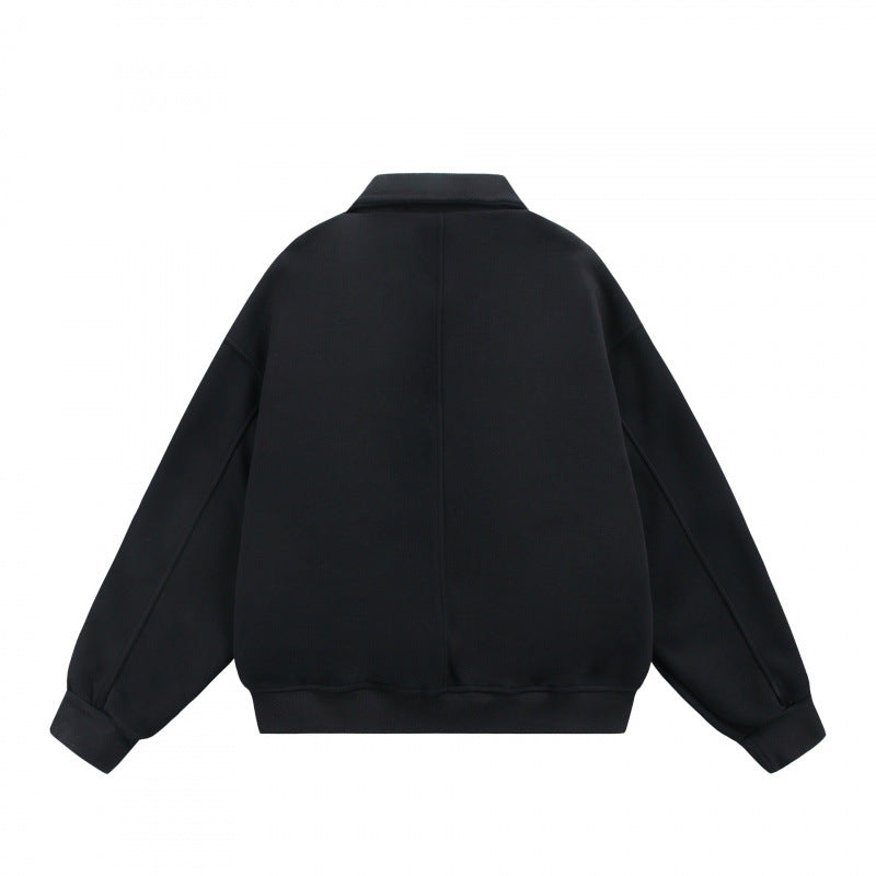 Unisex Zip-Sweatjacke mit aufgesetzten Brustklappen und geripptem Saum Shop Nory