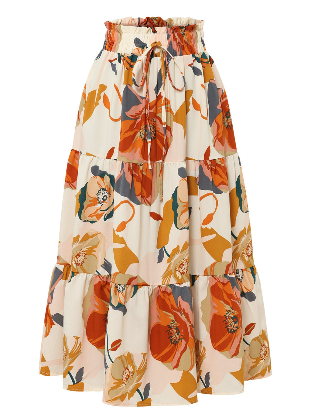 Damen Maxi-Rock mit Blumenmuster