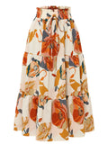 Damen Maxi-Rock mit Blumenmuster