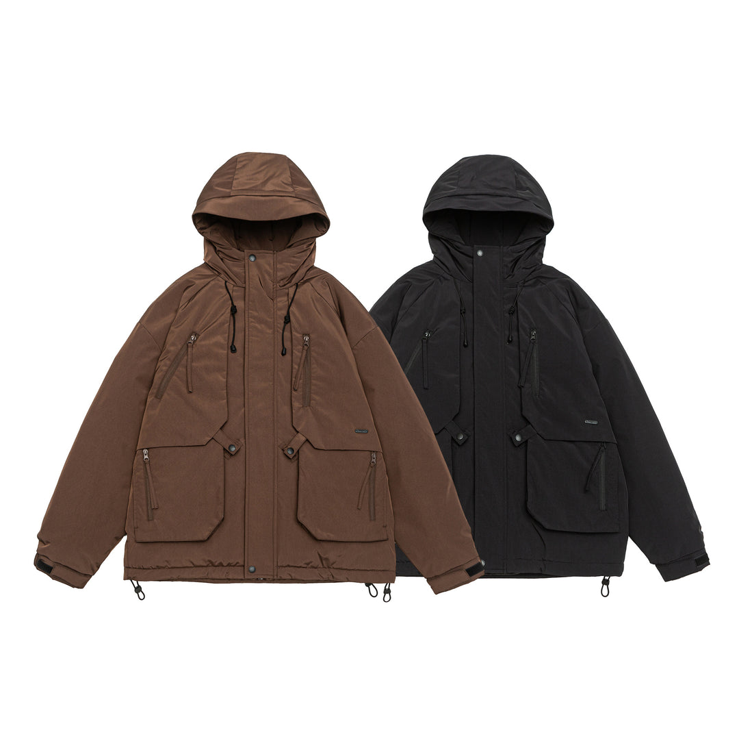 Herren Technischer Winterparka mit Kapuze und Multifunktionstaschen Shop Nory