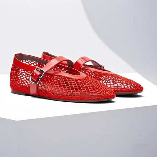 Damen Glitzernde Ballerinas mit dekorativem Riemen