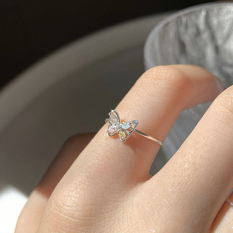 Damen filigraner Solitär-Ring mit funkelndem Zirkonia-Shop Nory