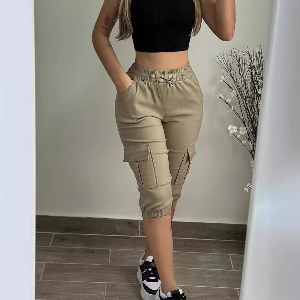 Damen Cargo-Jogginghose mit praktischen Taschen und elastischem Bündchen