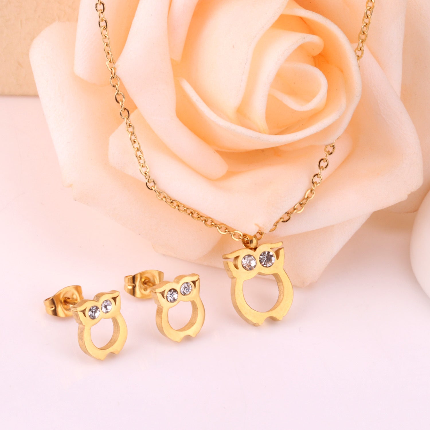 Damen Schmuckset mit Eulenmotiv Shop Nory