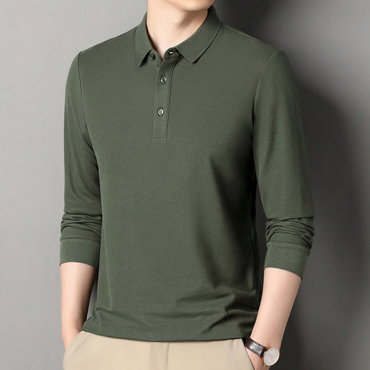 Herren Langarm‑Polo aus atmungsaktivem Baumwoll‑Stretch mit feinem Polokragen Shop Nory