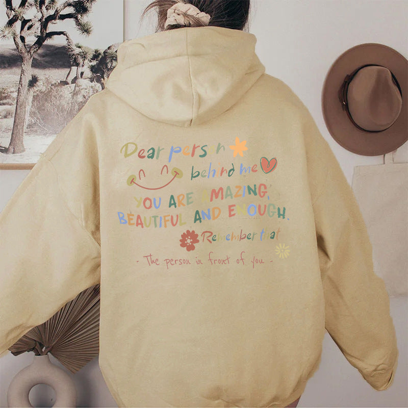 Damen Kapuzenpullover mit motivierendem Schriftzug und komfortabler Passform Shopnory