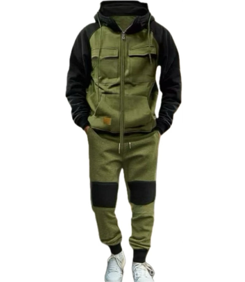 Herren funktionaler Freizeitanzug mit praktischen Taschen Shopnory