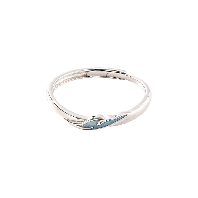 Damen Zarter Silberring mit stilvollem geschwungenem Design Shop Nory