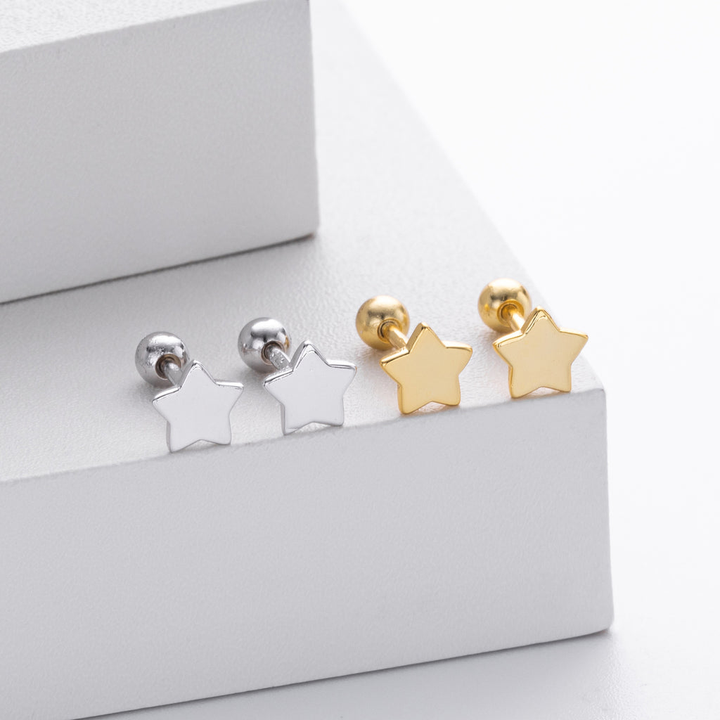 Damen Ohrstecker in funkelndem Sternen-Design aus 925 Sterling Silber Shop Nory