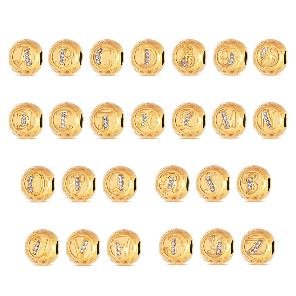 Damen Charm-Anhänger mit personalisiertem Buchstaben und funkelnden Kristallen Shop Nory