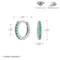 Damen Ohrcreolen mit funkelnden Zirkonsteinen aus hochwertigem 925 Sterling Silber Shop Nory
