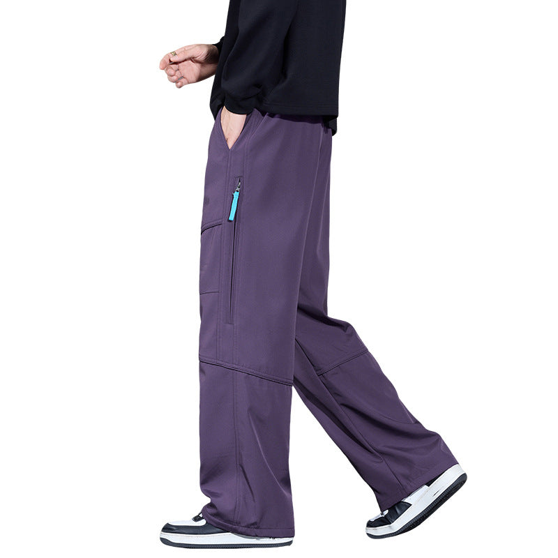 Herren Locker sitzende Cargo-Hose mit Tunnelzug, Knie-Panels und Multifachtaschen Shop Nory