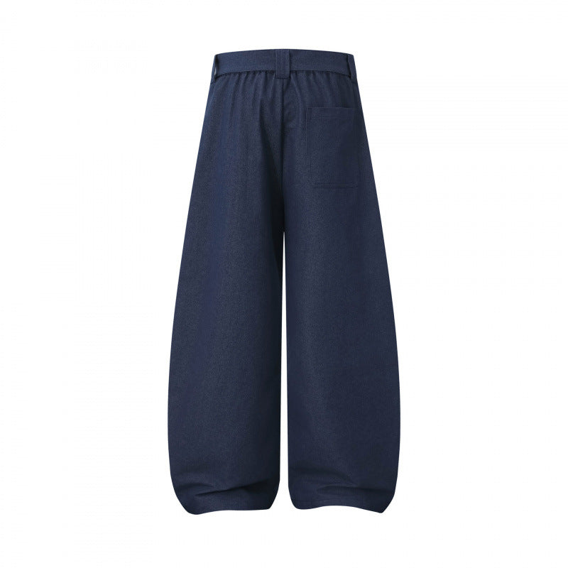 Damen Ballon-Hose mit weitem Bein, hohem Bund und Bindegürtel Shop Nory