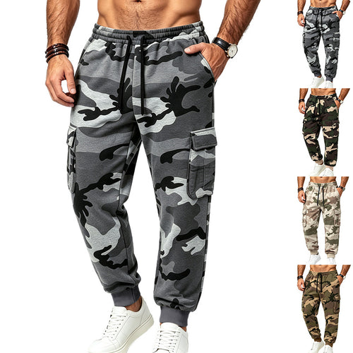 Herren Cargohose im Jogger-Stil mit elastischem Bund, Kordelzug und Mehrfachtaschen Shop Nory
