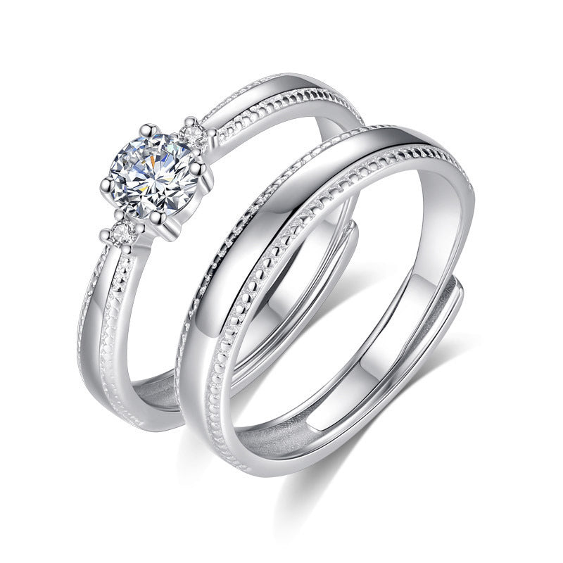 Damen Verlobungsring mit filigranem Design und funkelnden Zirkonia Shop Nory