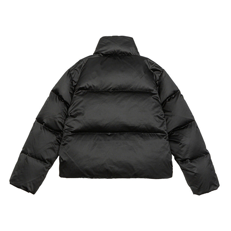 Damen Kurz geschnittene leichte Thermo-Pufferjacke mit Stehkragen und Zwei-Wege-Reißverschluss Shop Nory