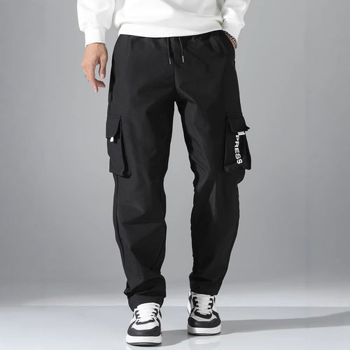 Herren Tapered Cargo-Jogginghose mit elastischem Tunnelzug, multifunktionalen Klapptaschen & ergonomischen Nähten Shop Nory