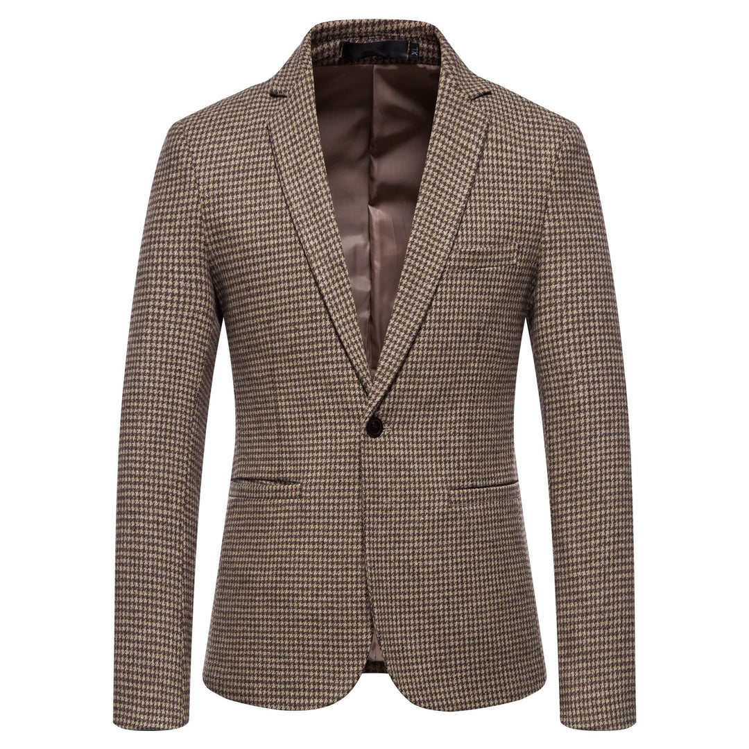 Herren eleganter Blazer mit modernem Schachbrettmuster