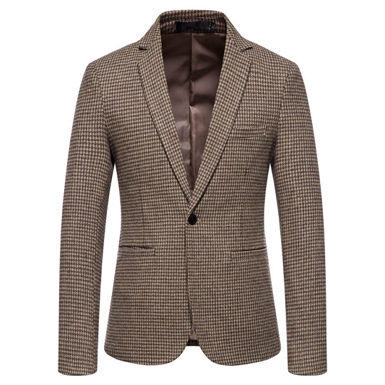 Herren eleganter Blazer mit modernem Schachbrettmuster