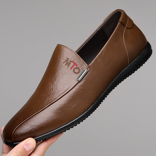 Herren Eleganter Lederoptik-Slipper mit flexibler Noppen-Gummisohle Shop Nory
