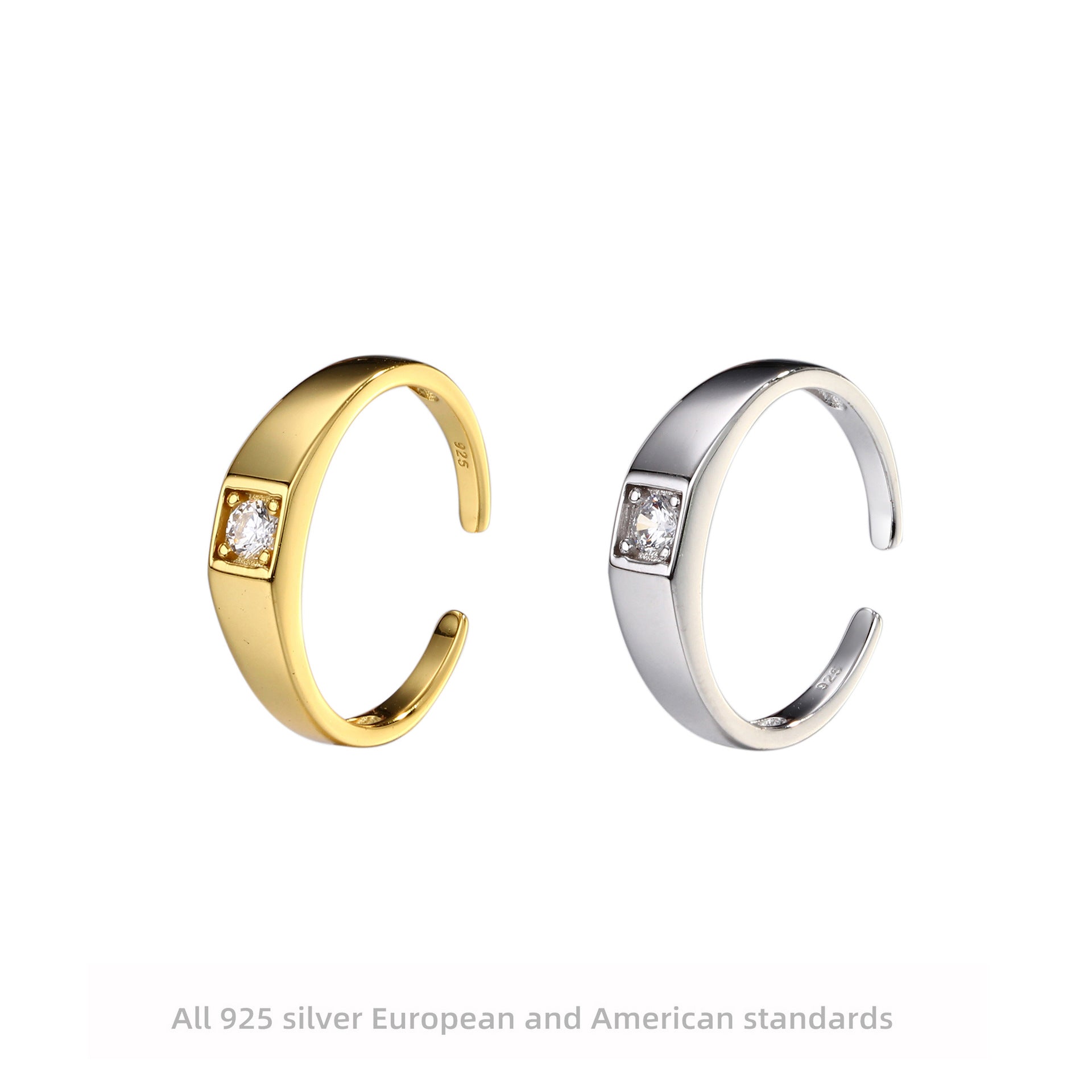 Damen Ring mit funkelndem Zirkonstein und modernem Design Shop Nory